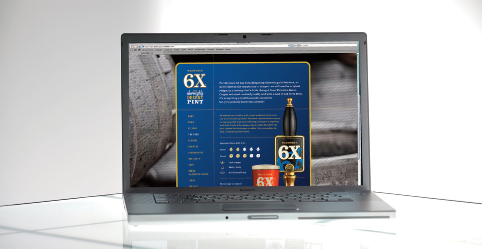 Wadworth 6X brand strategy, web design, advertising and design