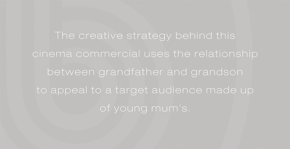 Staedtler Noris campaign, commercial, design and advertising. The creative strategy behind this  cinema commercial uses the relationship  between grandfather and grandson  to appeal to a target audience made up  of young mum’s.